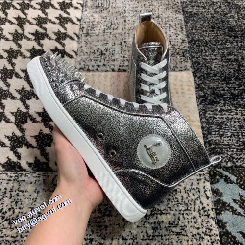 2021秋冬 クリスチャンルブタン Christian Louboutin 今買い◎得 クリスチャンルブタンブランド コピー 履き心地抜群 ハイトップシューズ  クッション性 スタッズ すべり防止 ハイカット