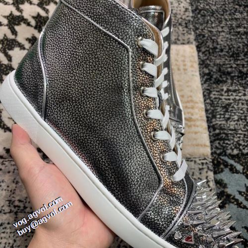 2021秋冬 クリスチャンルブタン Christian Louboutin 今買い◎得 クリスチャンルブタンブランド コピー 履き心地抜群 ハイトップシューズ  クッション性 スタッズ すべり防止 ハイカット