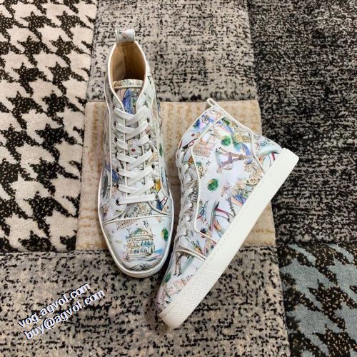 ハイトップシューズ 2021秋冬 人気新品★超特価★ クリスチャンルブタン Christian Louboutin オリジナル 抗菌?防臭加工 クリスチャンルブタンスーパーコピー 代引 高機能防滑ソール フラットシューズ 