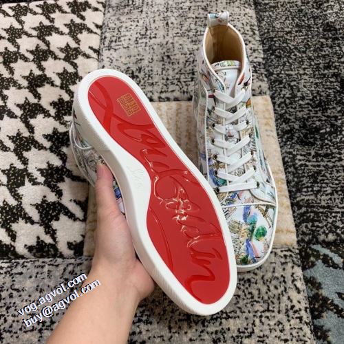 ハイトップシューズ 2021秋冬 人気新品★超特価★ クリスチャンルブタン Christian Louboutin オリジナル 抗菌?防臭加工 クリスチャンルブタンスーパーコピー 代引 高機能防滑ソール フラットシューズ 