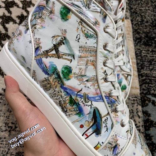 ハイトップシューズ 2021秋冬 人気新品★超特価★ クリスチャンルブタン Christian Louboutin オリジナル 抗菌?防臭加工 クリスチャンルブタンスーパーコピー 代引 高機能防滑ソール フラットシューズ 