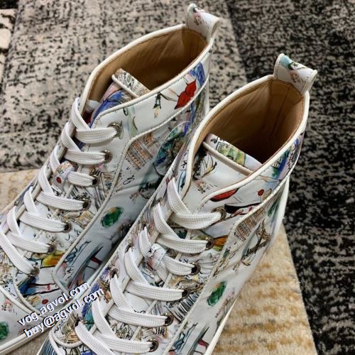 ハイトップシューズ 2021秋冬 人気新品★超特価★ クリスチャンルブタン Christian Louboutin オリジナル 抗菌?防臭加工 クリスチャンルブタンスーパーコピー 代引 高機能防滑ソール フラットシューズ 