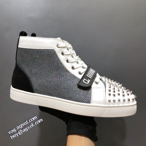 コスパ最高のプライス 海外限定ライン ローヒール クリスチャンルブタン Christian Louboutin ハイトップシューズ 2021秋冬 クリスチャンルブタンコピー ブランド ハイトップシューズ 