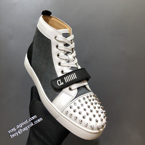 コスパ最高のプライス 海外限定ライン ローヒール クリスチャンルブタン Christian Louboutin ハイトップシューズ 2021秋冬 クリスチャンルブタンコピー ブランド ハイトップシューズ 