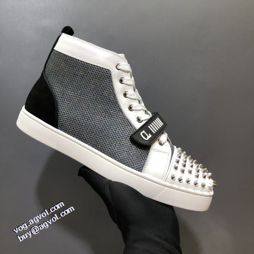 コスパ最高のプライス 海外限定ライン ローヒール クリスチャンルブタン Christian Louboutin ハイトップシューズ 2021秋冬 クリスチャンルブタンコピー ブランド ハイトップシューズ 