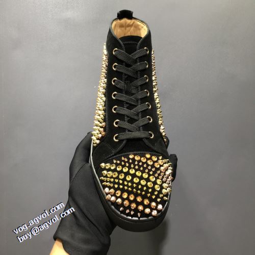 飽きの来ない ローヒール 2021秋冬 ハイトップシューズ 機能性も備えたアイテム クリスチャンルブタン Christian Louboutin ハイトップシューズ クリスチャンルブタンスーパーコピー 激安