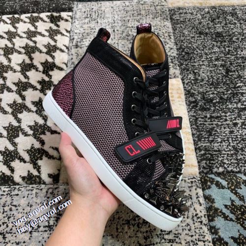 着用 クリスチャンルブタン Christian Louboutin ハイトップシューズ 2021秋冬 クリスチャンルブタンコピー 注目のアイテム 2色可選 流行や季節に拘らないデザイン