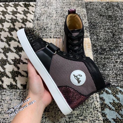 着用 クリスチャンルブタン Christian Louboutin ハイトップシューズ 2021秋冬 クリスチャンルブタンコピー 注目のアイテム 2色可選 流行や季節に拘らないデザイン