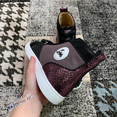 着用 クリスチャンルブタン Christian Louboutin ハイトップシューズ 2021秋冬 クリスチャンルブタンコピー 注目のアイテム 2色可選 流行や季節に拘らないデザイン