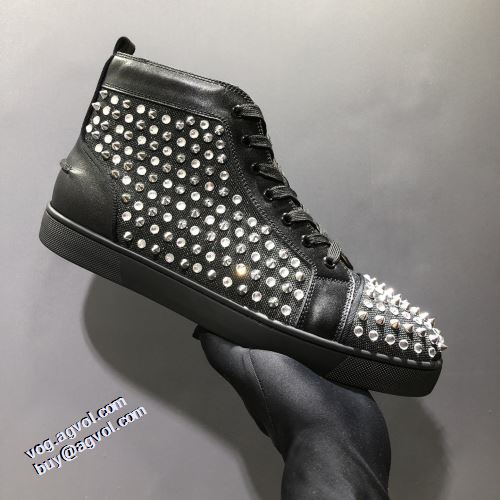 クリスチャンルブタン Christian Louboutin 2021秋冬 クリスチャンルブタンコピー ブランド 利便性に優れ ハイトップシューズ 底にラバーが貼ってある オリジナル