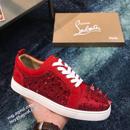 高機能防滑ソール カジュアルシューズ 上品な輝きを放つ形 クリスチャンルブタン Christian Louboutin 2021秋冬 クリスチャンルブタンコピー ブランド