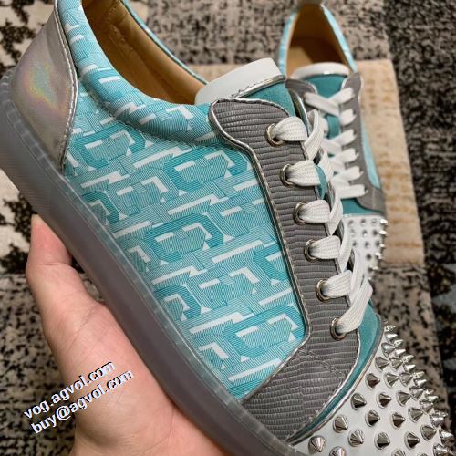 2021秋冬 クリスチャンルブタン Christian Louboutin カジュアルシューズ バイカラー スタイリッシュな印象 スタッズ クリスチャンルブタンスーパーコピー 激安