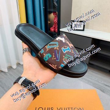 大人 トレンド スリッパ ルイ ヴィトンコピー 2021 早くも完売している 春夏LOUIS VUITTON 2色可選