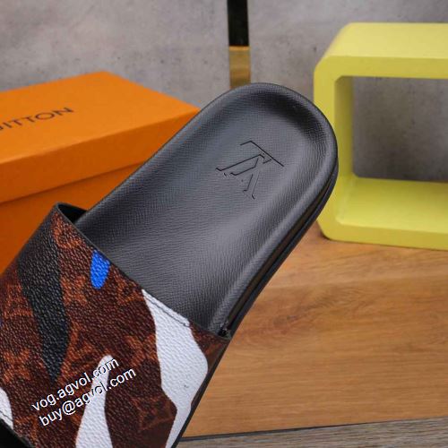 スリッパ ショートパンツ 確定となる上品 2021春夏 着用 コスパ最高のプライス ルイ ヴィトンコピー LOUIS VUITTON 履き心地のいい