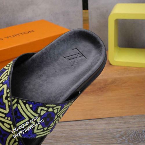 セレブ愛用の超人気商品 ルイ ヴィトンコピー 2021春夏 軽い履き心地 LOUIS VUITTON 極上シューズ カジュアルサンダル 前開きタイプ