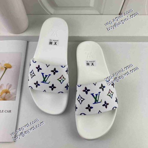 活用できるアイテム 2021春夏LOUIS VUITTON 2色可選 カジュアルサンダル ルイ ヴィトン偽物ブランド 飽きの来ない ファッション 人気 