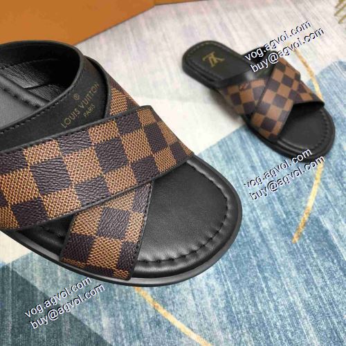 ルイ ヴィトンスーパーコピー  2021 軽い履き心地 春夏 2色可選 LOUIS VUITTON 個性的 コンフォートサンダル ナチュラルな素材感