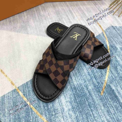 ルイ ヴィトンスーパーコピー  2021 軽い履き心地 春夏 2色可選 LOUIS VUITTON 個性的 コンフォートサンダル ナチュラルな素材感
