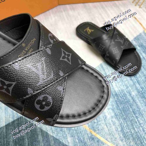 ルイ ヴィトンスーパーコピー  2021 軽い履き心地 春夏 2色可選 LOUIS VUITTON 個性的 コンフォートサンダル ナチュラルな素材感