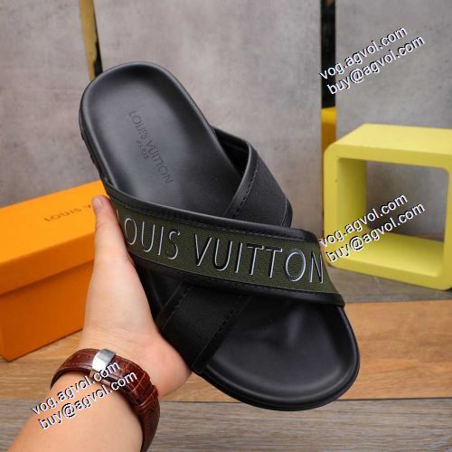 個性的なデザ 滑りにくい ルイ ヴィトンブランド 偽物 通販 ホームスリッパ 2021春夏LOUIS VUITTON 2色可選 極上シューズ