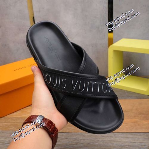 個性的なデザ 滑りにくい ルイ ヴィトンブランド 偽物 通販 ホームスリッパ 2021春夏LOUIS VUITTON 2色可選 極上シューズ