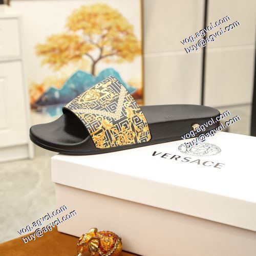 2021春夏 ヴェルサーチVERSACE スリッパ サボサンダル ヴェルサーチスーパーコピー 落ち着いた質感 高機能防滑ソール 足馴染みのいい