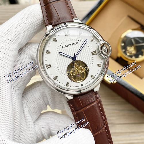 カルティエ CARTIER 2021春夏 CARTIERスーパーコピー 芸能人に愛用者続出 46x13mm メンズ 腕時計 機械式 多色選択可 3針クロノグラフ 日付表示