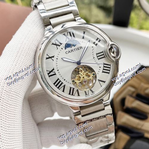 カルティエ CARTIER 一番人気の新作はこれ 2021春夏 CARTIERスーパーコピー メンズ 腕時計 機械式 多色選択可 透かし彫りムーブメント