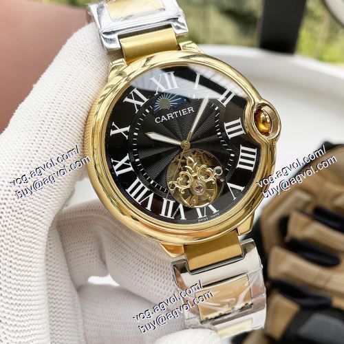 カルティエ CARTIER 一番人気の新作はこれ 2021春夏 CARTIERスーパーコピー メンズ 腕時計 機械式 多色選択可 透かし彫りムーブメント