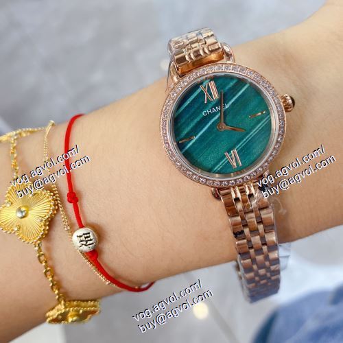 ブランド コピー 落ち着いた質感 2021春夏 女性用腕時計 3色可選 24x7.3mm 輸入クオーツムーブメント 