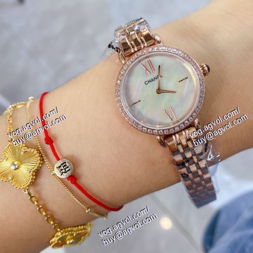 ブランド コピー 落ち着いた質感 2021春夏 女性用腕時計 3色可選 24x7.3mm 輸入クオーツムーブメント 