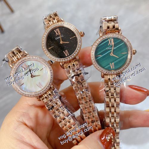 ブランド コピー 落ち着いた質感 2021春夏 女性用腕時計 3色可選 24x7.3mm 輸入クオーツムーブメント 