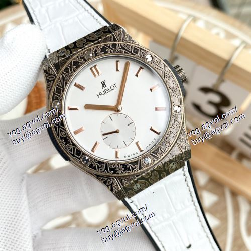 機械式（自動巻き）ムーブメント 高級感漂わせる 6色可選 ウブロ HUBLOTコピー 2021春夏 メンズ 腕時計 316ステンレス クラシカル大三針は月相設計を搭載しています