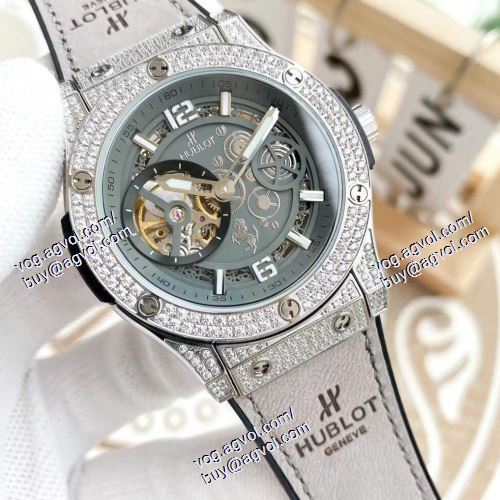 注目のアイテム ウブロ HUBLOTブランドコピー 2021春夏 メンズ 腕時計 5色可選 45*13mm メンズ腕時計コピー 316ステンレス ラバー 機械式（自動巻き）ムーブメント ウブロ HUBLOT コピー