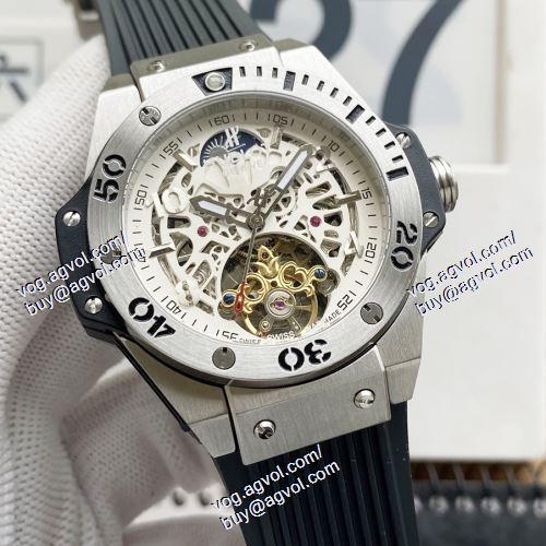 2021春夏 ウブロ HUBLOT 限量販売 機械式（自動巻き）ムーブメント 6色可選 ウブロブランドスーパーコピー メンズ 腕時計 Tourbillon トゥールビヨン 透かし彫りムーブメント