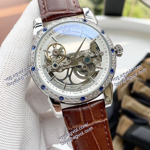 メンズ 腕時計 数に限りがある 多色選択可 パテックフィリップ偽物ブランド Patek Philippe 2021春夏 316ステンレス 機械式（自動巻き）ムーブメント 42x12.5mm レザー パテックフィリップブランド腕時計