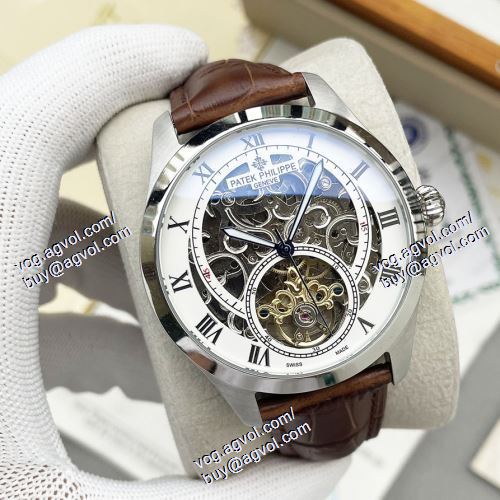 大人っぼい パテックフィリップブランドコピー Patek Philippe 2021春夏 メンズ 腕時計 多色選択可 43*13mm 機械式（自動巻き）ムーブメント レザー ミネラルガラス 品質保証