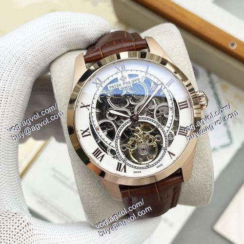 大人っぼい パテックフィリップブランドコピー Patek Philippe 2021春夏 メンズ 腕時計 多色選択可 43*13mm 機械式（自動巻き）ムーブメント レザー ミネラルガラス 品質保証