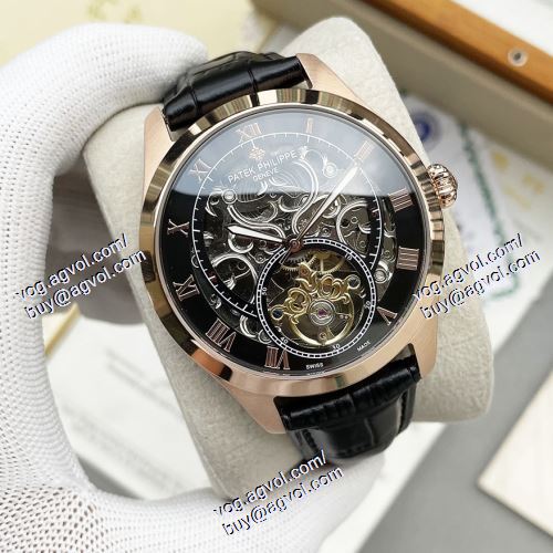 大人っぼい パテックフィリップブランドコピー Patek Philippe 2021春夏 メンズ 腕時計 多色選択可 43*13mm 機械式（自動巻き）ムーブメント レザー ミネラルガラス 品質保証