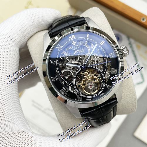 大人っぼい パテックフィリップブランドコピー Patek Philippe 2021春夏 メンズ 腕時計 多色選択可 43*13mm 機械式（自動巻き）ムーブメント レザー ミネラルガラス 品質保証