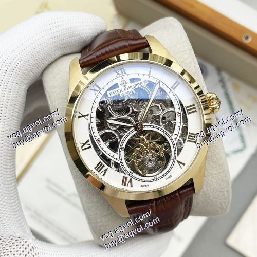 大人っぼい パテックフィリップブランドコピー Patek Philippe 2021春夏 メンズ 腕時計 多色選択可 43*13mm 機械式（自動巻き）ムーブメント レザー ミネラルガラス 品質保証