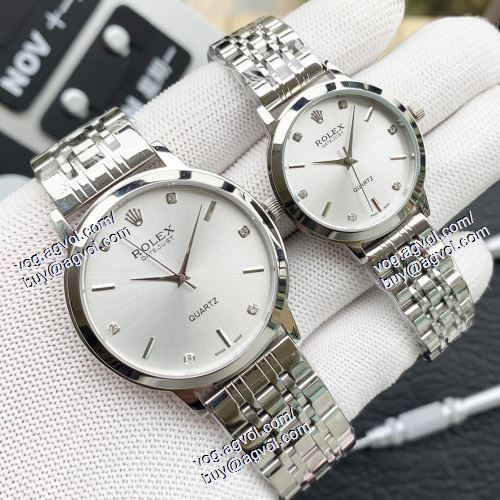 2021春夏 ロレックス ROLEXブランド 偽物 通販 スタイルアップ効果 恋人腕時計 6色可選 男性用直径40 mm女性用30 mm厚さ8 mm 流行が百似合います