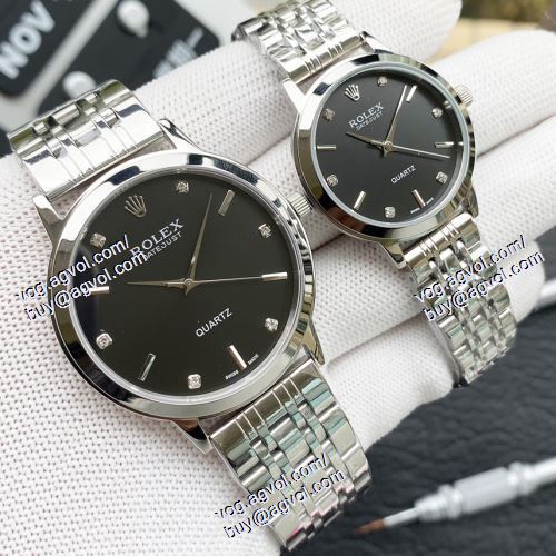 2021春夏 ロレックス ROLEXブランド 偽物 通販 スタイルアップ効果 恋人腕時計 6色可選 男性用直径40 mm女性用30 mm厚さ8 mm 流行が百似合います