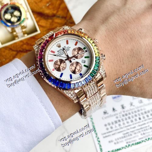ROLEX ロレックスブランド 偽物 通販 数に限りがある 2021春夏 メンズ 腕時計 多色選択可 輸入クオーツムーブメント 41mm*10mm 6針クロノグラフ