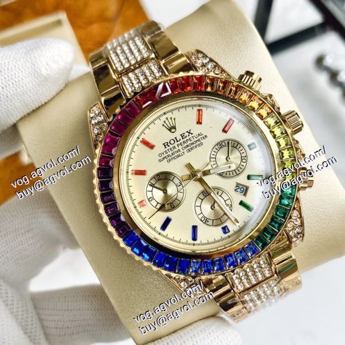 ROLEX ロレックスブランド 偽物 通販 数に限りがある 2021春夏 メンズ 腕時計 多色選択可 輸入クオーツムーブメント 41mm*10mm 6針クロノグラフ
