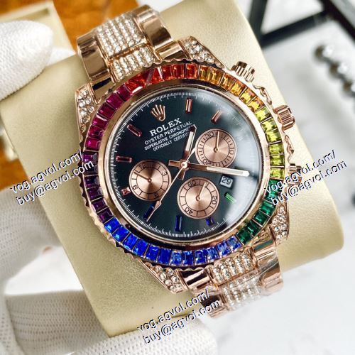 ROLEX ロレックスブランド 偽物 通販 数に限りがある 2021春夏 メンズ 腕時計 多色選択可 輸入クオーツムーブメント 41mm*10mm 6針クロノグラフ