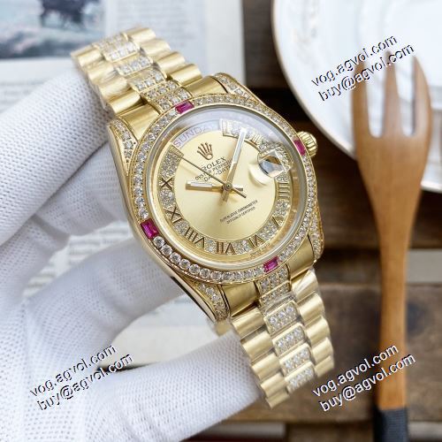 2021春夏 高級感演出 ロレックス ROLEX 36mm ロレックスブランドスーパーコピー 女性用腕時計 機械式 4色可選