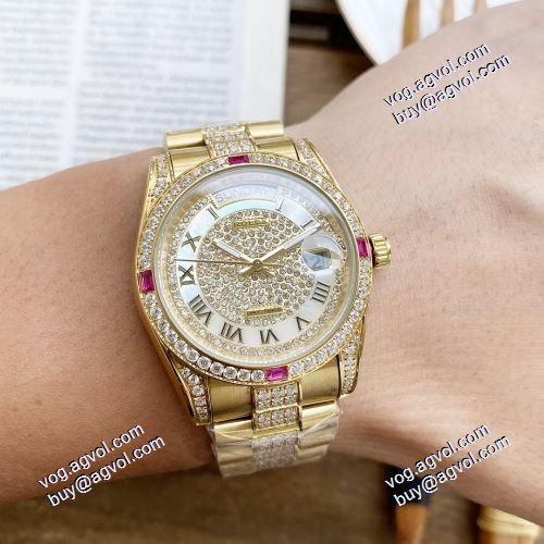 2021春夏 高級感演出 ロレックス ROLEX 36mm ロレックスブランドスーパーコピー 女性用腕時計 機械式 4色可選