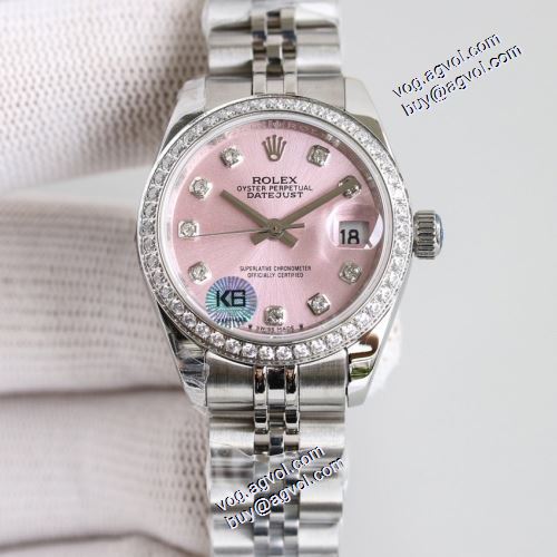 上級水晶ガラス 2021秋冬 多色選択可 女性用腕時計 ロレックス ROLEX 自動巻き 煌びやかな仕上がり ダイヤ付き時計ケース 機械式（自動巻き）ムーブメント