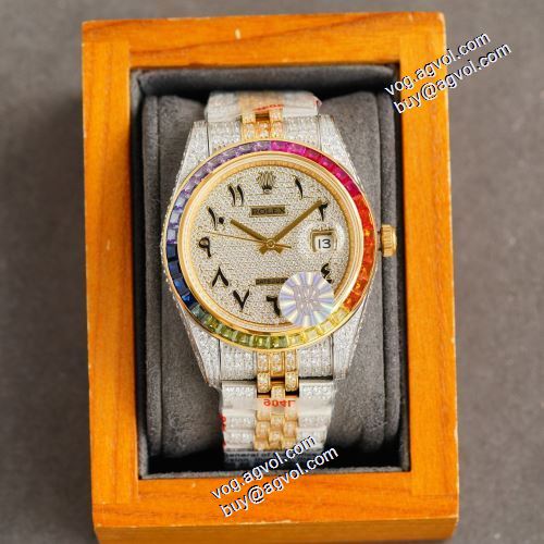 男性用腕時計 ダイヤ付き時計ケース  3色可選 ロレックスコピー 2021秋冬 ロレックス ROLEX カレンダー機能付き クロノメーター搭載 コーティングガラス
